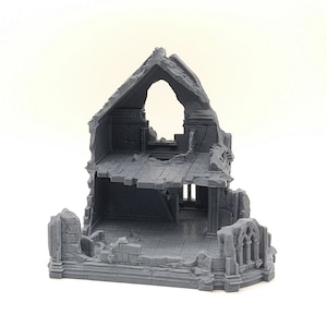 Casa 1 Rovina | Vecchia casa fantasy in pietra rovina edificio medievale terreno da tavolo adatto per Warhammer Mordheim Frostgrave