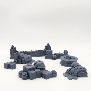 Terreno sparso | Terreno fantasy di piccole dimensioni, scatole medievali, terreno da tavolo, adatto per Warhammer Age of Sigmar Dungeons & Dragons