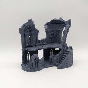 Casa 8 Rovina | Pietra Fantasy Casa Rovina Edificio medievale Terreno da tavolo Terreno adatto per Dungeons & Dragons Mordheim Frostgrave
