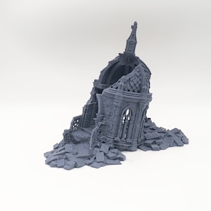 Rovina della piccola torre | Vecchia pietra Fantasy Torre Rovina Edificio medievale Terreno da tavolo adatto per Warhammer Mordheim Frostgrave