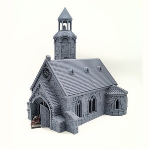 Chiesa | Terreno da tavolo Terreno da tavolo di Stone Fantasy Church Edificio medievale Terreno adatto per Warhammer Dungeons & Dragons