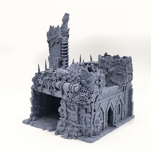 Caserma degli Orchi | Fantasy Caserma degli Orchi Edificio medievale Terreno da tavolo Terreno adatto per Warhammer Age of Sigmar Dungeons & Dragons