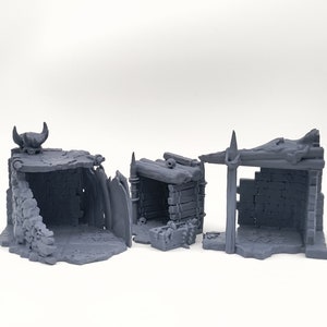 Tuguri | Capanna dell'orco fantasy Edificio medievale Terreno da tavolo Terreno adatto per Warhammer Age of Sigmar Dungeons & Dragons