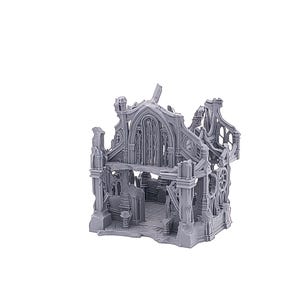 Rovine della serra | Vecchia serra fantasy in pietra rovina edificio medievale terreno da tavolo adatto a Warhammer Mordheim