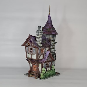 Cottage del macinapepe | Vecchia casa fantasy in pietra, edificio medievale in legno, terreno da tavolo adatto a Warhammer Age of Sigmar