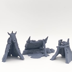 Accampamento degli Orchi | Fantasia Tende degli Orchi Edifici medievali Terreno da tavolo Terreno adatto per Warhammer Age of Sigmar Dungeons & Dragons