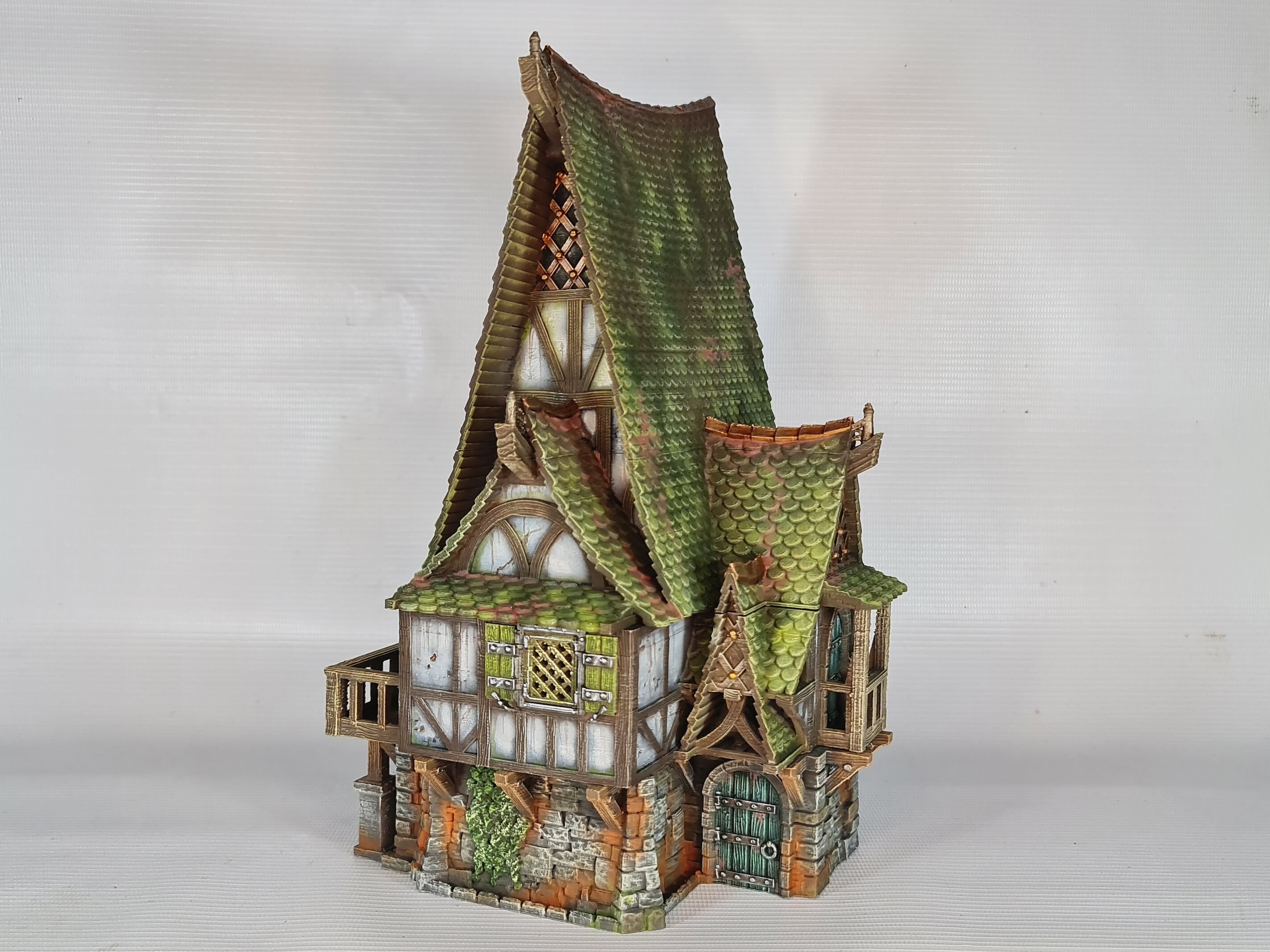 The Toblerone | Detailed stone fantasy house wood medieval building tabletop terrain suitable for Warhammer Age of Sigmar Pathfinder