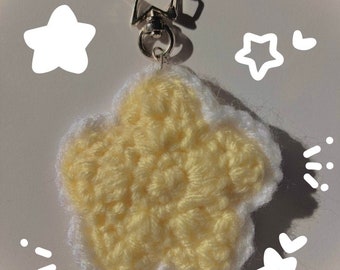 crochet star keychain