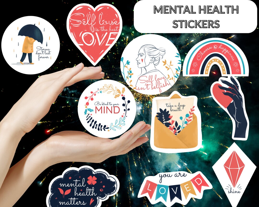 Mental Health Sticker Bundle, Digital Sticker Pack, Stickers Bundle ...