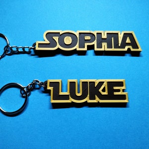 Porte-clé inspiration Star Wars personnalisable avec le prénom de votre choix