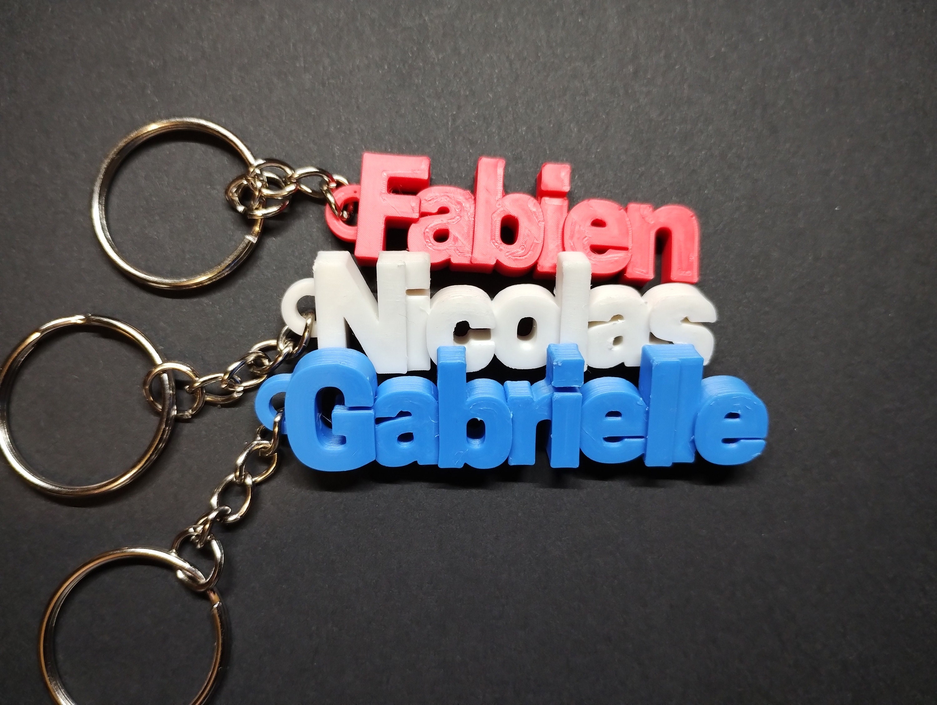 Porte-Clés Personnalisable Double Face Gravé Laser - Cadeau Unique Pour Couple, Homme Ou Femme