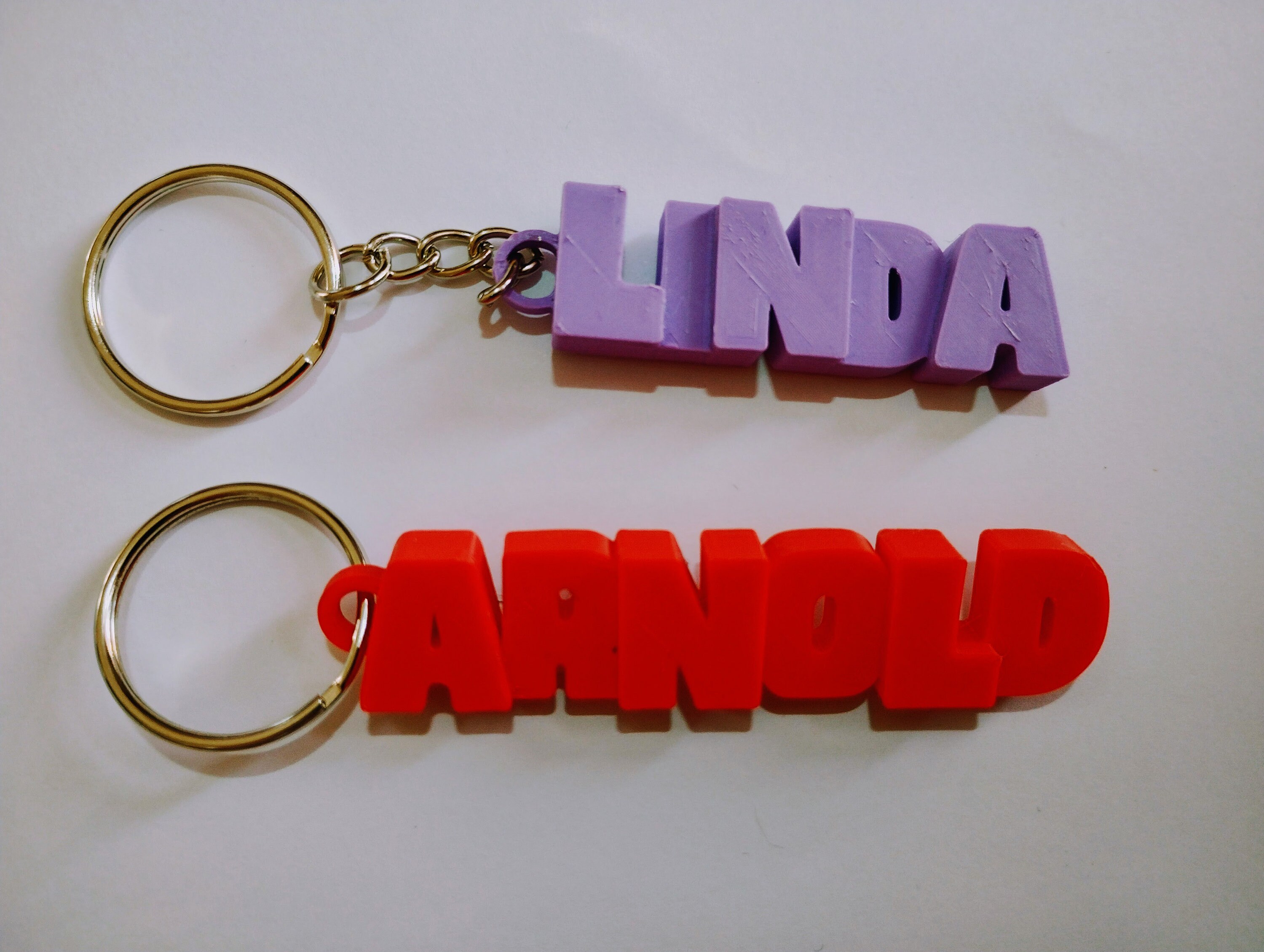 Personalized 3D Keychain With First Name and Color of Your Choice