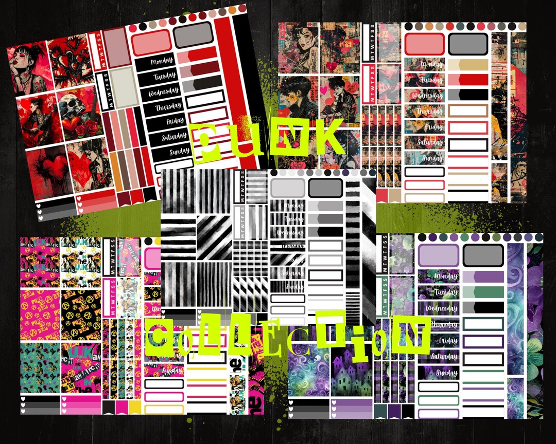 Punk Mini Sticker Kits - Etsy
