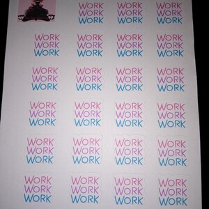 Work Work Work Sticker Sheet - Etsy