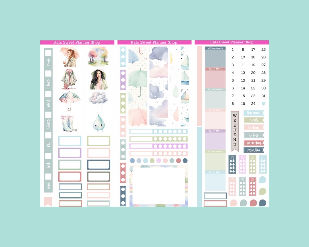 April Showers Hobo Weeks Kit - Etsy