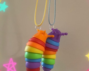 Colar de verme Fidget - brinquedo sensorial, brinquedo de inquietação TDAH - brinquedo de inquietação autismo