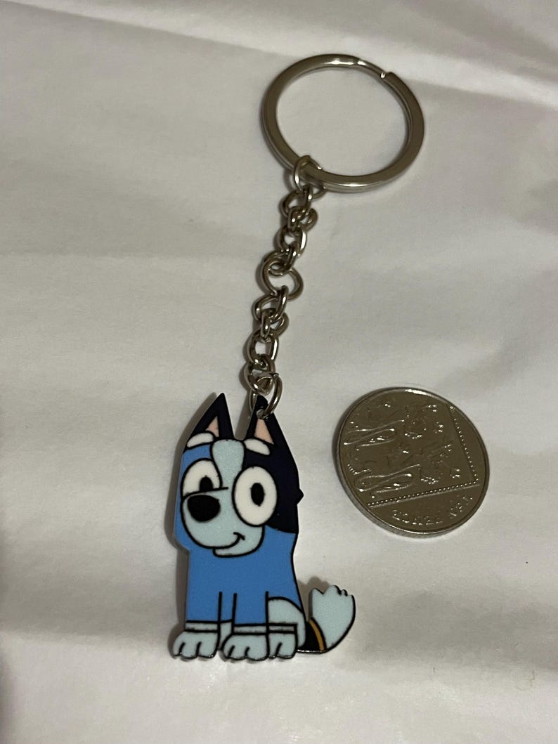 Socks Bluey Keychain - Bluey - Heeler Pup- Socks - Bingo - Bandit ...