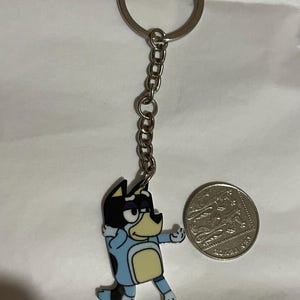 Bandit bluey keychain  - heller pup - heller dog - gifts for dad - dad Christmas gifts - bingo bluey muffin socks - bluey Christmas