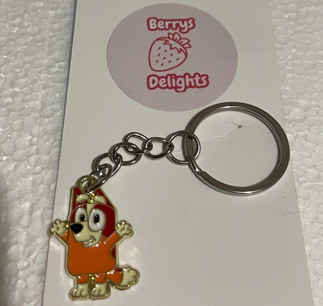 Bluey Keychain Bingo Bluey Bluey Sister Bandit Blue Dog Heller Pup ...