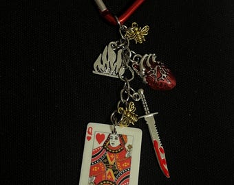 Llavero con mosquetón inspirado en las avispas Yellowjackets / Shauna Misty Lottie Taissa Jackie / Regalos para lesbianas - la naturaleza - reina de las astas - regalos queer