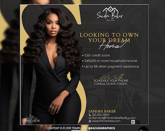 Real Estate Flyer, Realtor, Realtor Flyer, Editable Flyer, Canva Flyer, Open House Flyer, Real Estate Marketing, Premade Flyer, Canva, Home