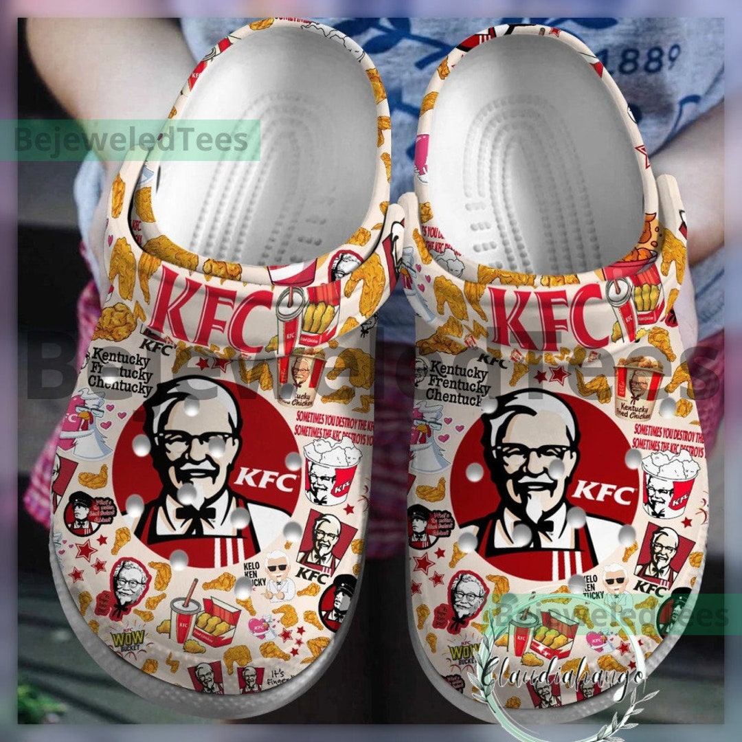 KFC Shoes KFC Chicken Shoes Kfc Sandals Kfc Lover Shoes Etsy