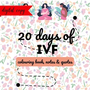 IVF colouring book, note page and quotes
