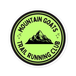 Mountain Goat Trail Running Club Sticker | Trail running | Trail runner | running sticker | runner sticker