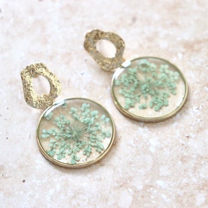 Resin Earrings | Drop Earrings | Pressed Flower| Resin Art | Statement Earrings | Gift For Her| Wedding Favour