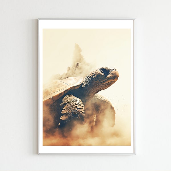 Abstraktes Schildkröten Poster, Schildkröten Druck, Wandkunst, einzigartig, Geschenk, Wanddruck, Natur Schildkröte, Wohnzimmer Deko