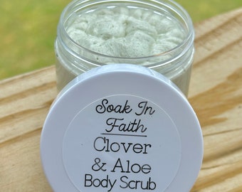 Clover & Aloe Foaming Body Scrub 6oz