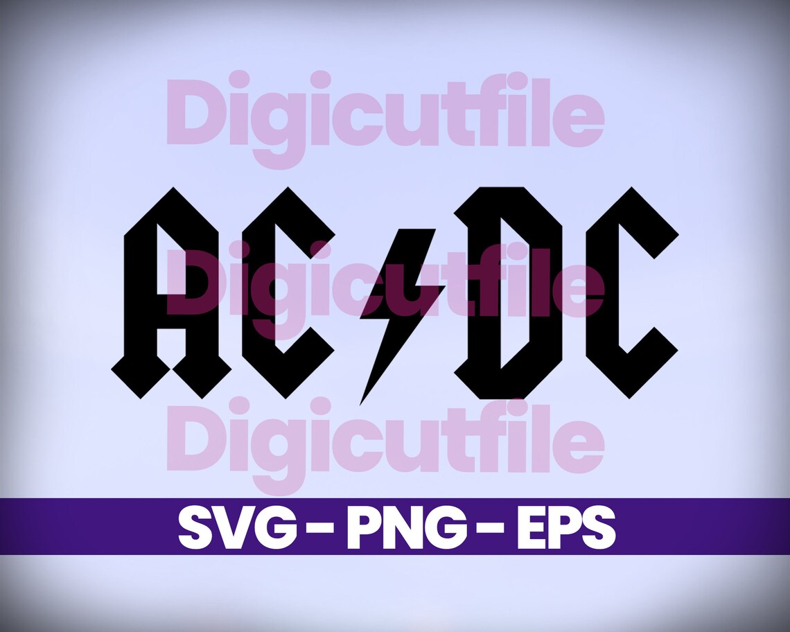 AC/DC SVG Cut File - Etsy