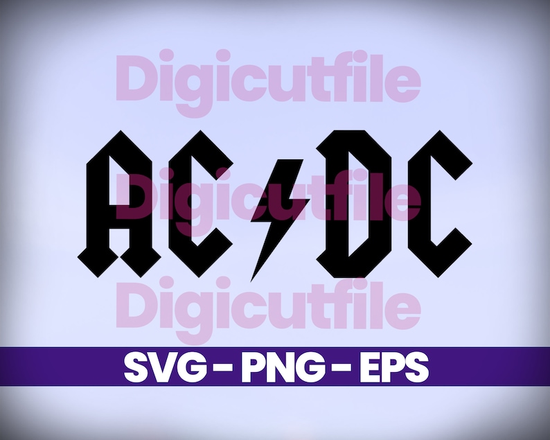 AC/DC SVG Cut File - Etsy