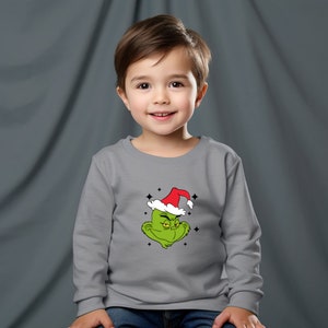 Kids Grinch Face Sweatshirt Etsy