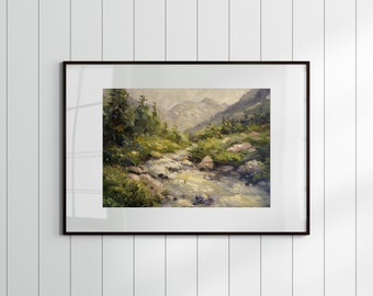 Whispering Mountain Murmurs // printed poster, framed or on canvas - decorative wallart for your home