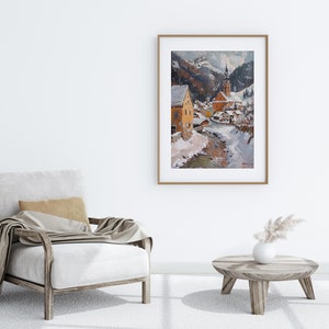 Winter Magic in Alpbach // printed poster, framed or on canvas decorative wallart for your home Bild 8