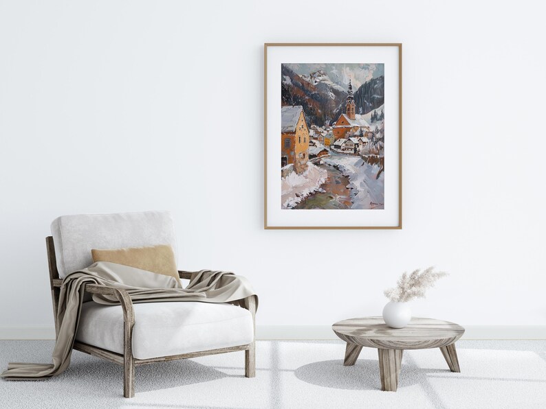 Winter Magic in Alpbach // printed poster, framed or on canvas decorative wallart for your home Bild 8