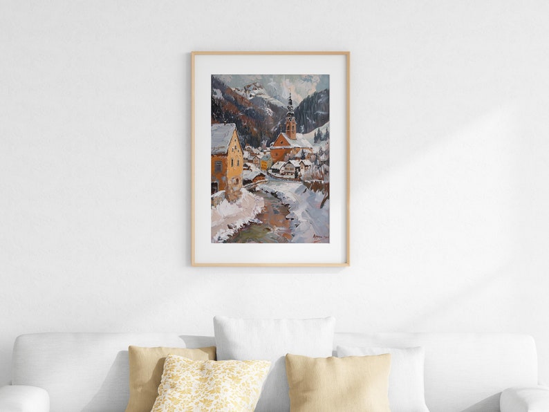 Winter Magic in Alpbach // printed poster, framed or on canvas decorative wallart for your home Bild 4
