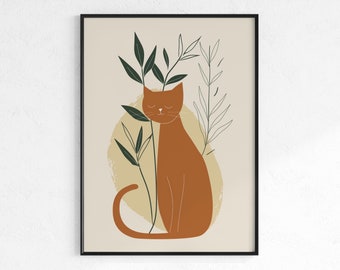 Gentle Repose in Earthy Tones // printed poster, framed or on canvas - decorative wall art for your home