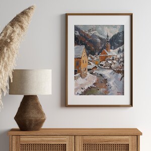 Winter Magic in Alpbach // printed poster, framed or on canvas decorative wallart for your home Bild 6
