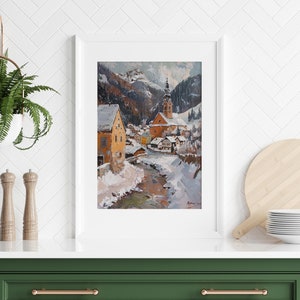 Winter Magic in Alpbach // printed poster, framed or on canvas decorative wallart for your home Bild 5