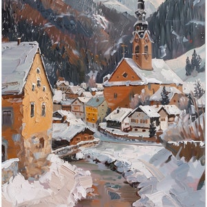 Winter Magic in Alpbach // printed poster, framed or on canvas decorative wallart for your home Bild 9