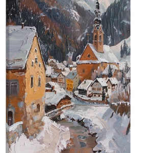 Winter Magic in Alpbach // printed poster, framed or on canvas decorative wallart for your home Bild 10