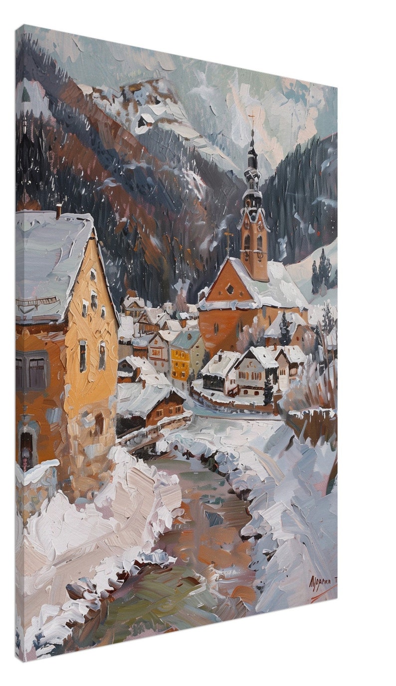 Winter Magic in Alpbach // printed poster, framed or on canvas decorative wallart for your home Bild 10