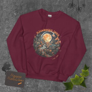 Halloween Town Sweatshirt, Cozy Spooky Season Fall Sweater