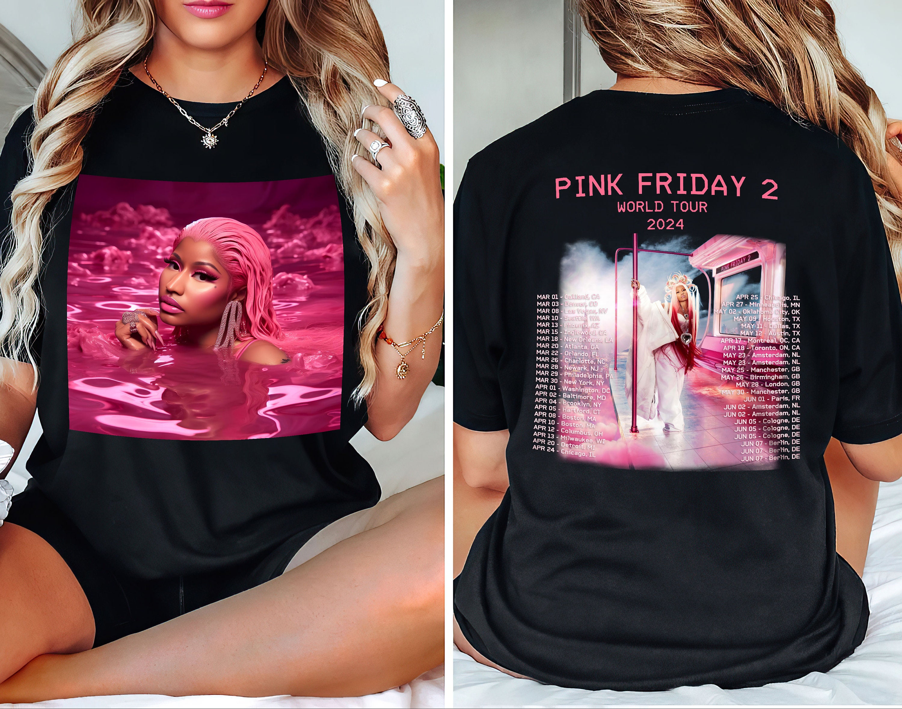 Nicki Minaj Cover Double Sided Shirt, Pink Friday 2 Double Sided Shirt