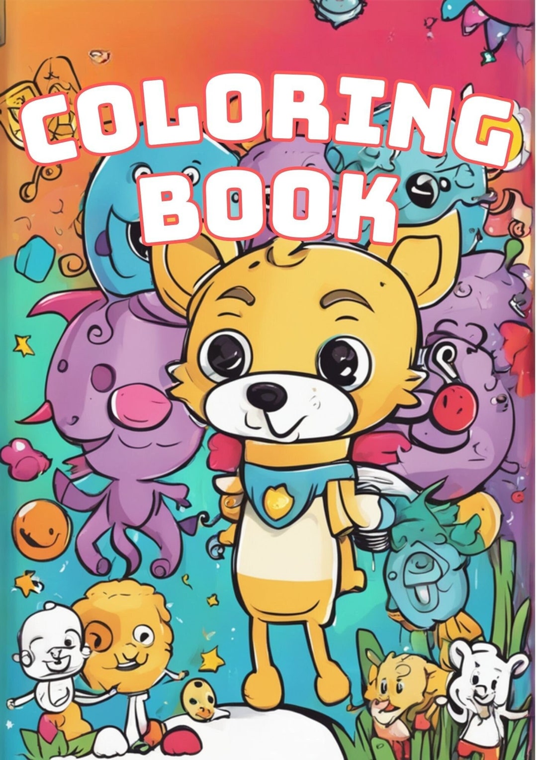 Printable Coloring Book for Kids Digital Printing Coloring Book Book