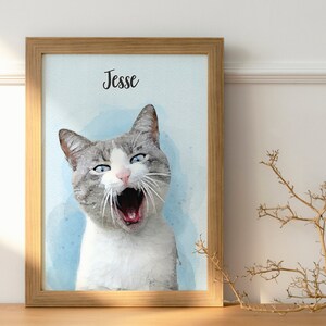 Custom Watercolor Pet Portrait - Colorful Canine Wall Décor - LOVE DOG