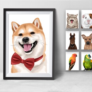 Custom Cartoon Pet Portrait - Colorful Canine Wall Décor - LOVE DOG