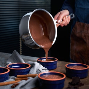 Set of 6 Handmade Stonware Ramekins Perfect for Creme Brulee and Dipping